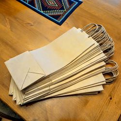 25 Paper Bags With Handle ~ Wine Bottle Sise