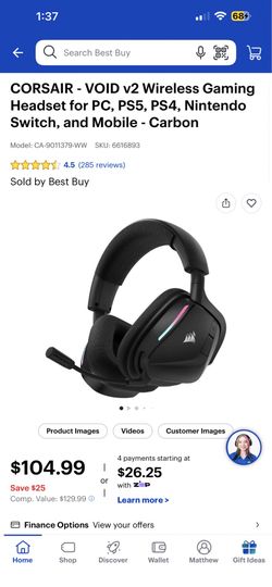 VOID WIRLESS v2 Corsair gaming headset