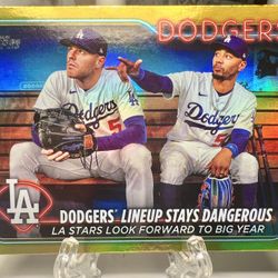 Freddie Freeman Mookie Betts Dodgers Topps Gold Foil World Series Champions