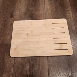 bamboo workstation kitchen sink cutting board with built-in draining slots, 16.75" × 11.5"x1.6", great condition
