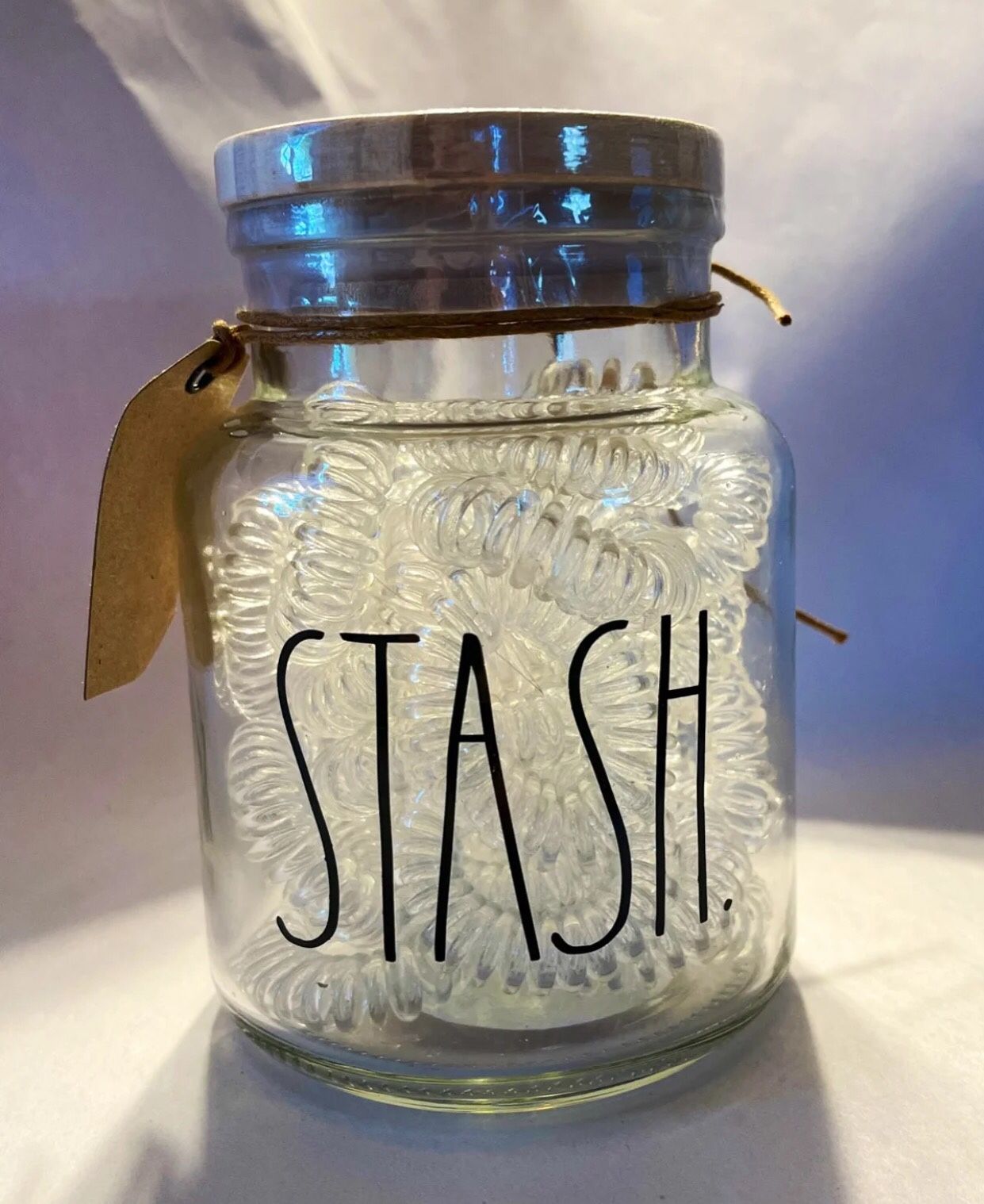 Rae Dunn glass jar