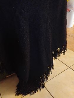 Black Knitted Poncho