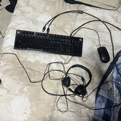 Gamer Key Board With Mouse And Head Phones