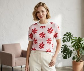 Nordstrom Floral Knit Sweater