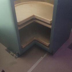 New LAZY SUZY: SOLUD WOOD : JADE GREEN : WITH DOOR
