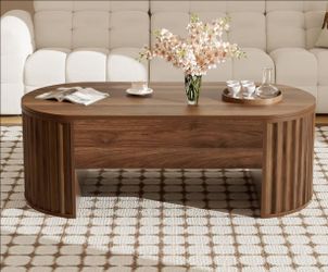 Walnut Brown Lift Top Coffee Table (Unassembled)