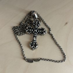 Chrome Hearts Filigree Pendant With Roll Chain