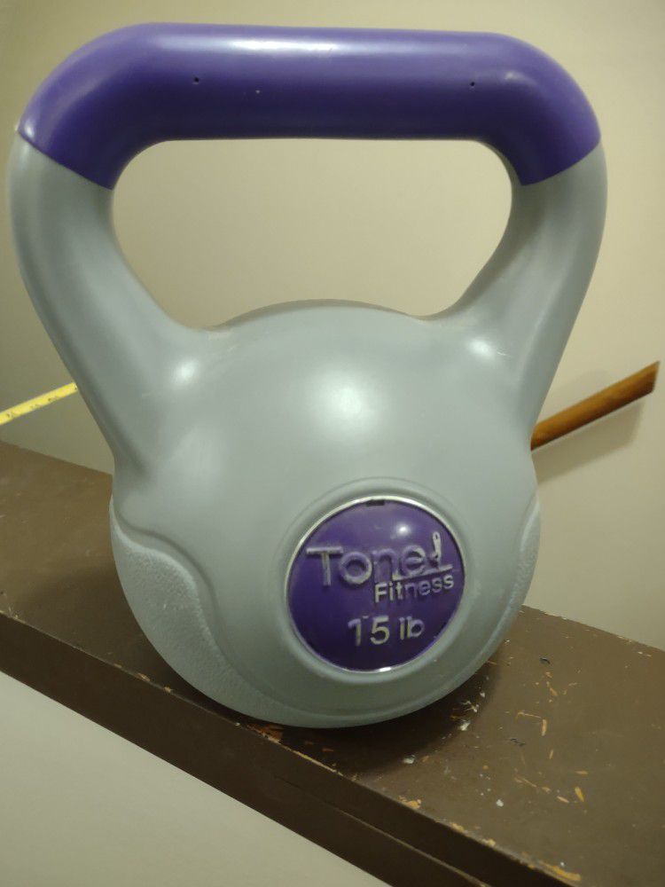 Tone Fitness Kettlebell Dumbbell Weight 15 Lb