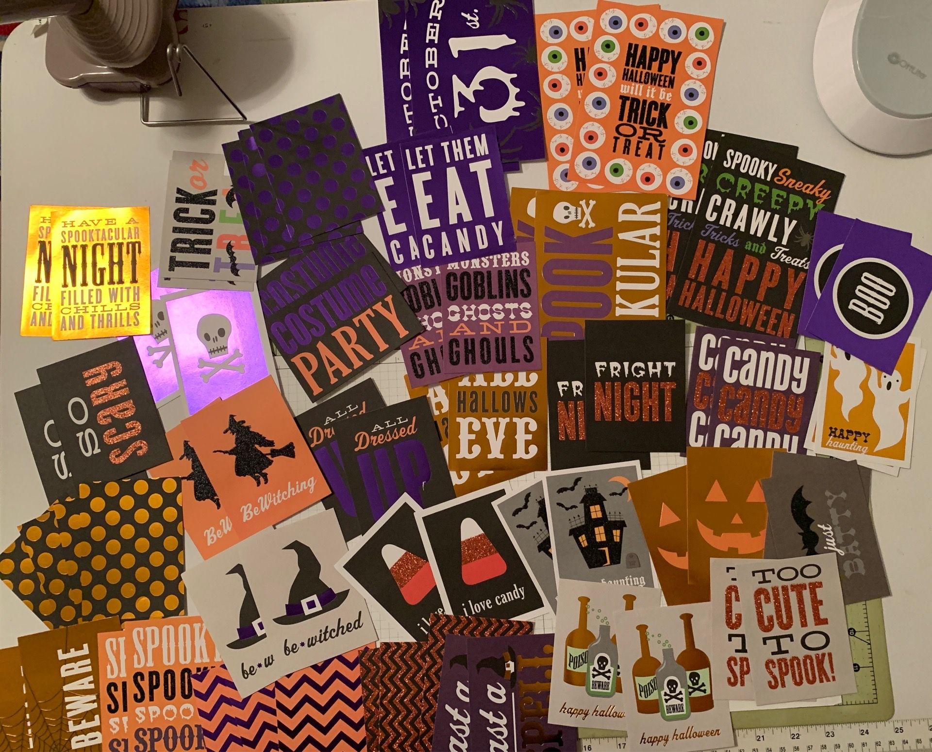 Halloween paper arts & crafts scrapbook cards