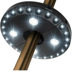 Patio Umbrella Light 3 Brightness Modes Cordless 28 LED Lights at 200 lumens-4 x AA Battery Operated,Umbrella Pole Light for Patio Umbrellas,Cam