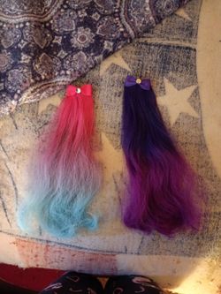 Faux hair hair clips