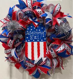 Mason Jar USA Wreath