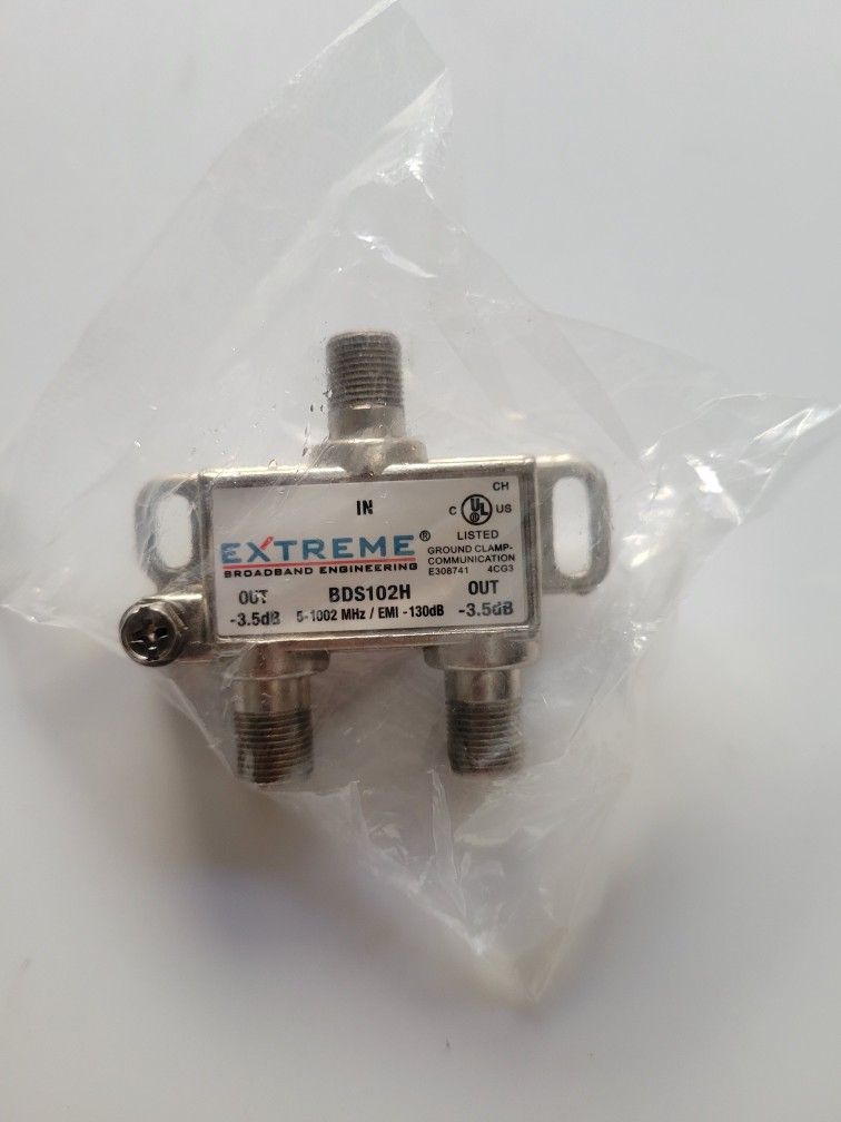 Coax 2-way Video Cable Splitter