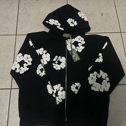 Black denim tiers hoodie. READ DESCRIPTION 