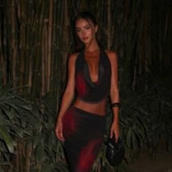 Xs Fashion Nova 2 Piece Set Maxi Skirt 