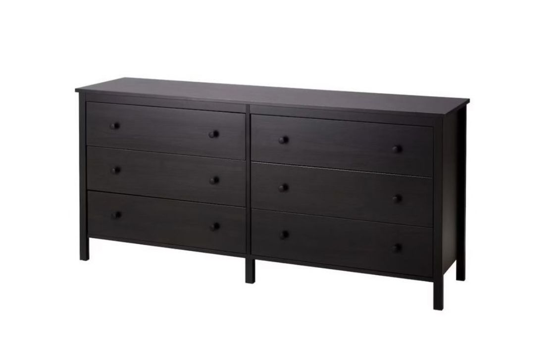 IKEA KOPPANG 6 Drawer Dresser (Black/Brown)