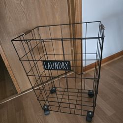 Rae Dunn Laundry Cart 