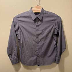 Men’s XL UNTUCKit 100% Cotton Gray Slim Fit Long Sleeve Button Up Shirt