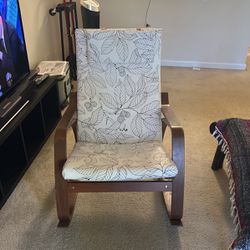 IKEA Poang Chair and Ottoman