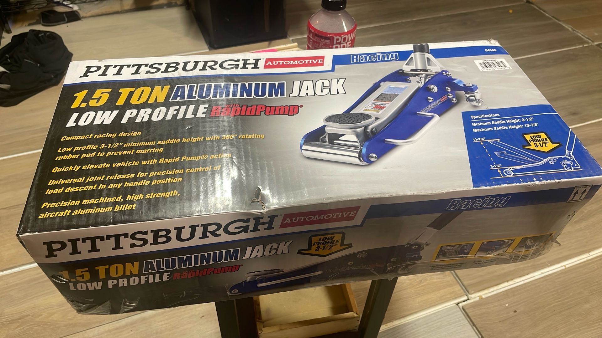 Pittsburgh 1.5 ton aluminum jack