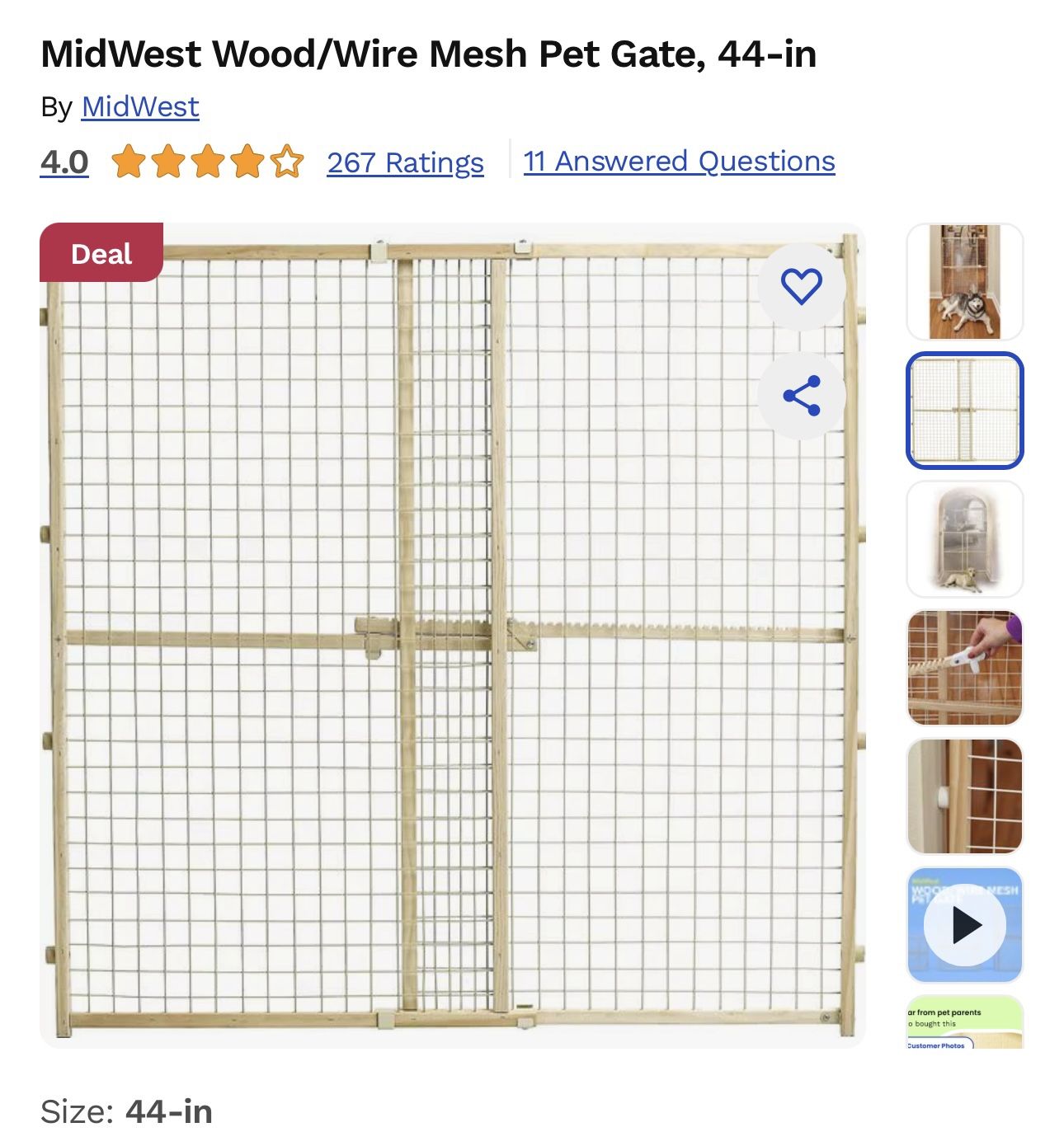 Doggie Gate 44”