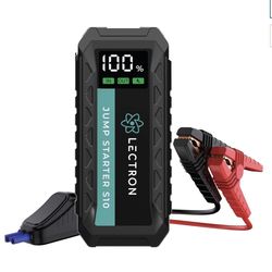 Portable Car Jump Starter, 12V Battery Booster Jumper Cables, USB Charger Power Bank, Jump Box 4000 Amp, Emergency Flashlight, Motorcycle SUV Truck