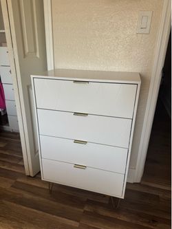 Gold and White Chest/Dresser