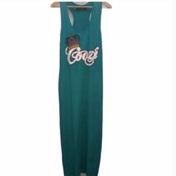 NWOT COOGI CROWN MAXI DRESS GREEN LARGE
