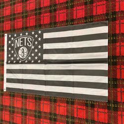 Brand new Brooklyn Nets banner flag