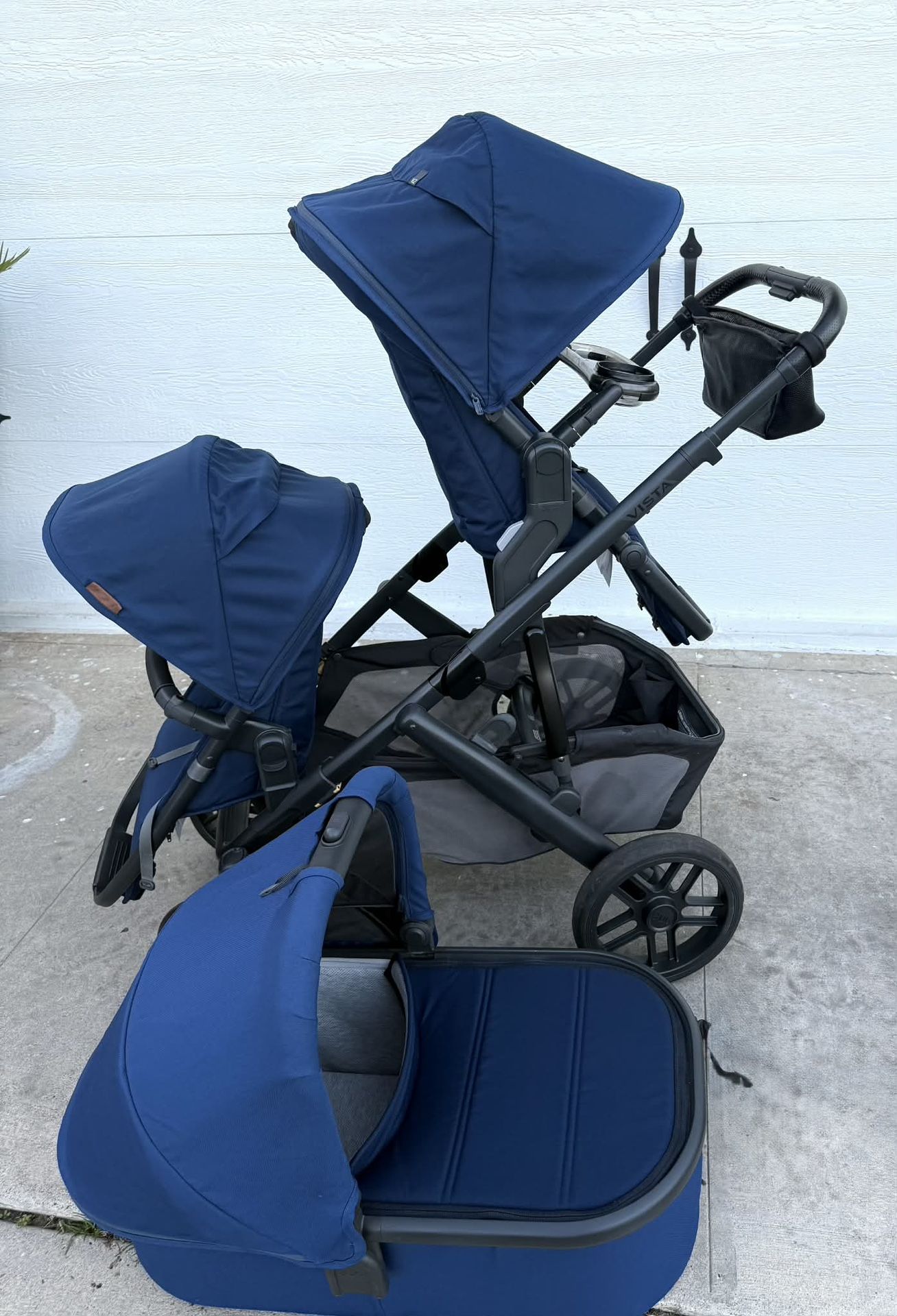 Uppababy Vista V2 Double Stroller Noa Navy Blue Color