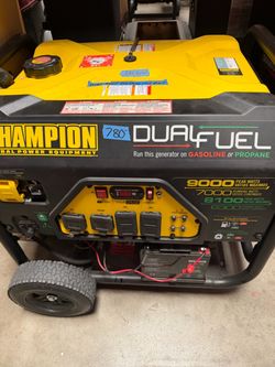 Champion 9000 watt dual fuel generator