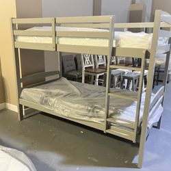 New Twin/Twin Bunk Bed & Mattress 