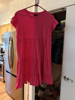 J Crew Pink Tiered Dress