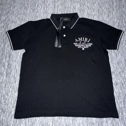 AMIRI logo-embroidered cotton polo shirt (size: S)