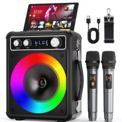 VOSOCO Karaoke Machine: Wireless Mics, LED Show & Multi-Device Compatibility
