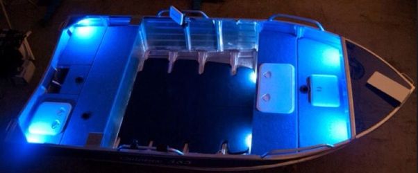 4 Pcs Blue Led Boat/Car Light Set