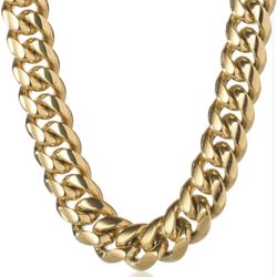 [HUGE SALE] 22” Cuban Link Chain – Gold Plated Sterling Silver