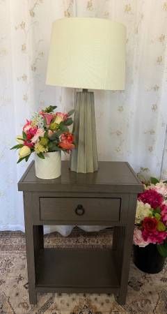 Lovely Gray Nightstand