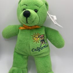 2005 Symbolz California Golden State Green Beanie Bear