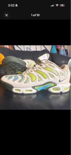 Nike Air Max Plus Tuned Air TN Men’s Low Top Lace-Up Sneakers Beige/Blue/Green