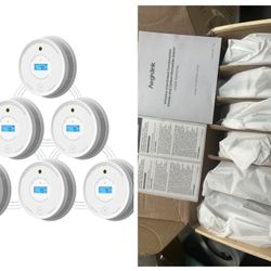 AEGISLINK Smoke Carbon Monoxide Detector, Interlinked Combination Smoke CO Alarm, Battery Powered, Wireless Interconnected, Digital Display, SC-RF220,