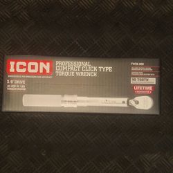 Brand New ICON 3/8 Torque Wrench 40-200 in-lb