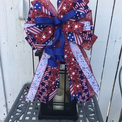 Patriotic handmade Bow, 4th The July Bow For Lanter