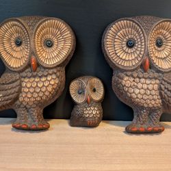 Vintage Foam Craft Owls 