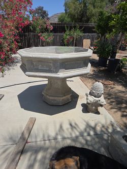Lion Cement Fountain