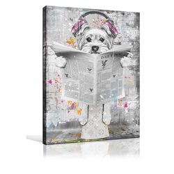 Funny Dog Wall Art For Bathroom