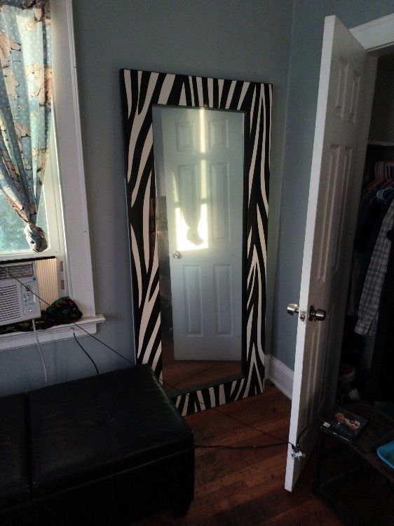 7" Tall Zebra Stripes Mirror.  I'm Moving And Need Gone .