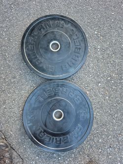 15lbs American barbell bumper weights