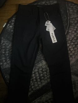 Purple Brand Jeans P001 All Black Distressed Skinny Size 28