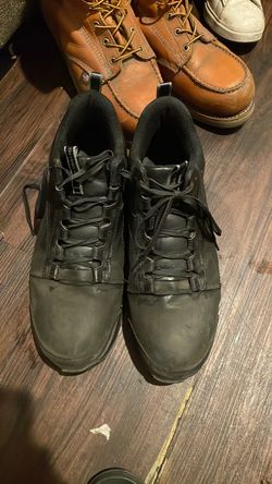 Red Wing Black Leather Work Shoes